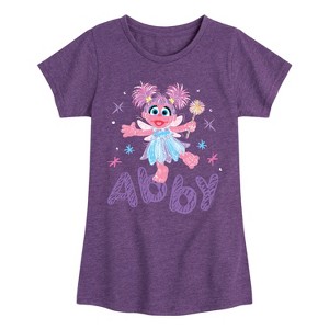 Girls' - Sesame Street - Scribble Abby Cadabby Fitted Short Sleeve Graphic T-Shirt - 1 of 4