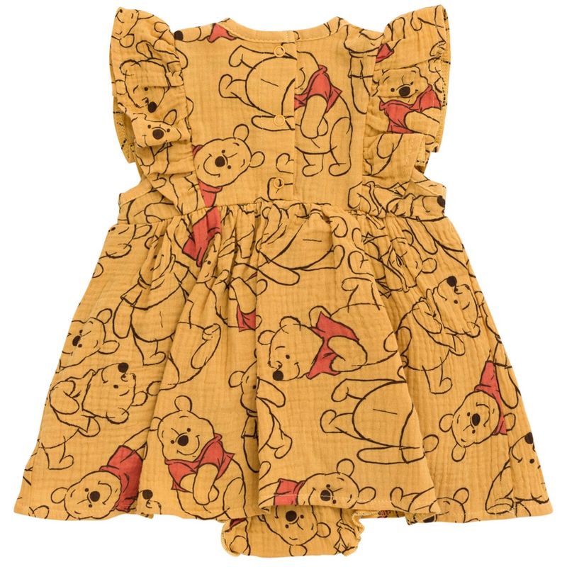 Disney Winnie the Pooh Baby Girls Cotton Gauze Dress Newborn to Infant, 3 of 7