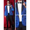 Lars Amadeus Men's Wedding Shawl Lapel Metallic Glitter Suit Jackets - 4 of 4