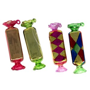 Cody Foster 3.0 Inch Festive Wrapped Candy Set / 4 Sweet Sugar Treats Eat Tree Ornaments - 1 of 3