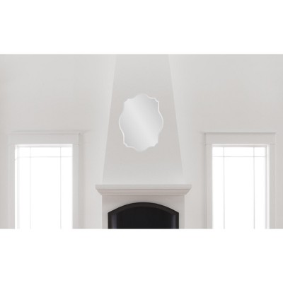Elegant Frameless Scalloped Edge Rectangular Mirror 24" x 32"