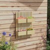 Aghana Digitals Wall-Mounted Fir Wood 5-Box Raised Garden Bed with Trellis, Drainage Holes & - 3 of 4