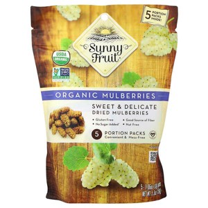 Sunny Fruit, Organic Dried Mulberries, 5 Portion Packs, 1.06 oz - 1 of 4