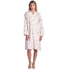 Casual Nights Women's Floral Print Zipper Front Quilted Robe - 2 of 4