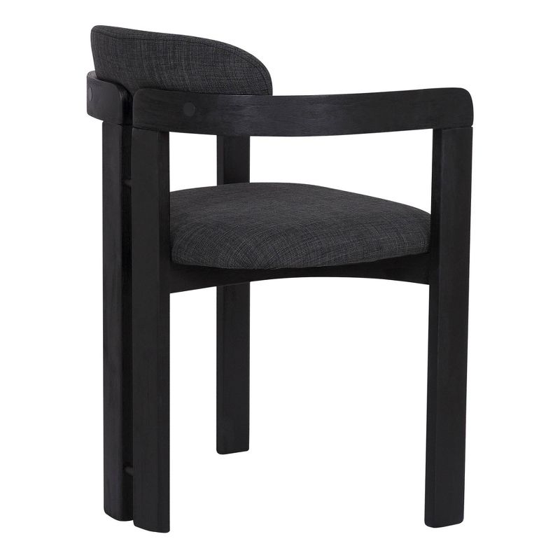 Set of 2 Jazmin Contemporary Dining Chair Black - Armen Living, 6 of 8