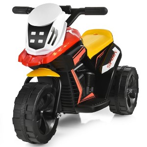 Costway 6V Ride-On Toy Motorcycle Trike 3-Wheel Electric Bicycle w/ Music&Horn - 1 of 4