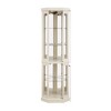 ORRD Lighted Corner Curio Cabinet, White Display Case with Lights for Collectibles & Glassware - 4 of 4