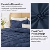BAGOKIE 3 Pieces Floral Pinch Pleat Bed in a Bag Comforter Set for All Season - 4 of 4