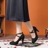 Allegra K Women's Platform Cross Strap Round Toe Stiletto Heels Pumps - 2 of 4