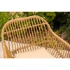 Barton 3-Pieces Outdoor Patio Set Chat Conversation Wicker Seat Cushion and Table, Beige - 4 of 4