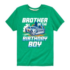 Boys' - Hot Wheels - Brother Of Birthday Boy Short Sleeve Graphic T-Shirt - 1 of 3