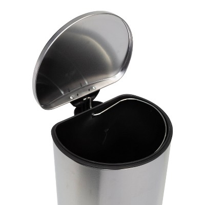 Honey-Can-Do 30L Silver Stainless Steel Step-On Trash Can