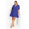 Women's Plus Size Kara Dress - marine | CITY CHIC - 3 of 4