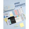 Paaaawaters Cute Pencil Case, Aesthetic Pen Pouch, Colored Large Pencil Bag with Zipper, Kawaii Stationery Storage and Organizer - 2 of 4