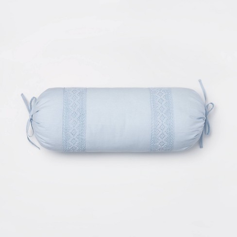Oblong Bolster Throw Pillow Blue Simply Shabby Chic Target