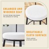 PAGED Modern Breathable Upholstered Bar Stools Set of 2, Counter Height Stools with Backs & Metal Legs for Pub, Dining Room, Living Room - 2 of 4