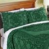 Collections Etc Elegant Chenille Lattice Scroll Design with Fringe Pillow Sham - 2 of 2
