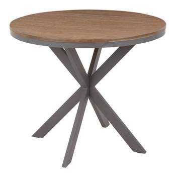 X Pedestal Industrial Dinette Table - LumiSource