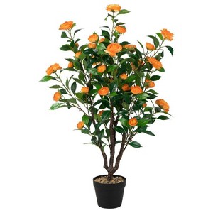 Cesicia 3.3 Feet Artificial Camellia Tree for Indoor and Outdoor Decor - 1 of 4