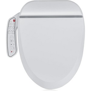 Mirexion Elongated Bidet Toilet Seat with Heated Functions, Warm Air Dryer, LED Nightlight, and Stainless Steel Nozzle - 1 of 4