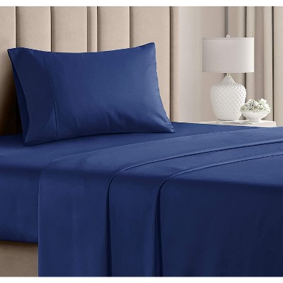 100% Cotton 400 Thread Count 4 Piece Sheet Set - Soft & Cozy Sateen Bed Sheets - CGK Linens