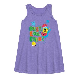 - SpongeBob Squarepants - Best Egg Ever Graphic Sleeveless Aline Dress - 1 of 4