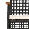 vidaXL 3 Piece Patio Dining Set with Cushions Black Poly Rattan - 4 of 4