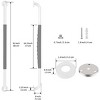 MUNZONG 32in White Shower Grab Bar w/ Gray Anti-Slip Rubber Grip - 2 of 3