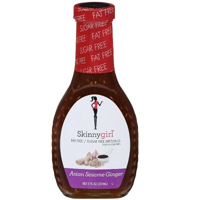 Skinnygirl, Fat-Free, Sugar-Free Asian Sesame Ginger Salad Dressing, 8 fl oz (Pack of 2)