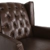 Unholstered Rocking Chair with PU Leather Accent Chair for bedroom living room-Christopher Knight Home - 4 of 4