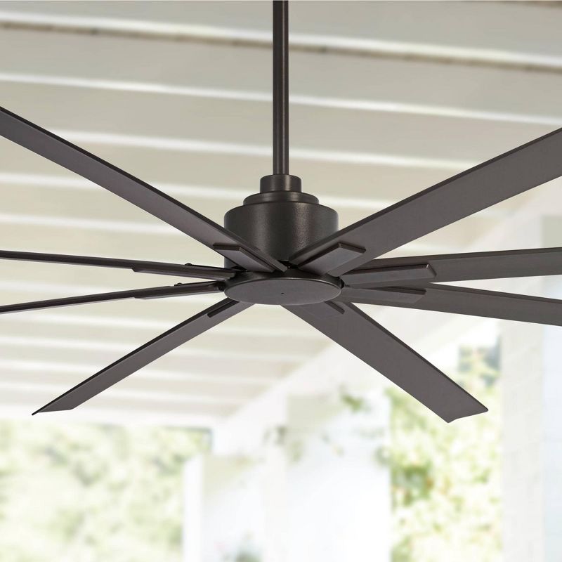 84" Minka Aire Modern Indoor Outdoor Ceiling Fan with Remote Control Smoked Iron Wet Rated for Patio Exterior House Porch Barn, 2 of 8