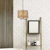 Elegant Lighting Elise 14 inch pendant in brass - 2 of 4