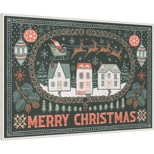 Amanti Art 41"x28" Frosty Forest II by Laura Marshall Framed Canvas Wall Art Print - 1 of 4