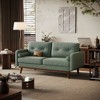 65" Loveseat Sofa, Mid Century Button Tufted Sofa Couch with Wood Legs & Trim - 4 of 4