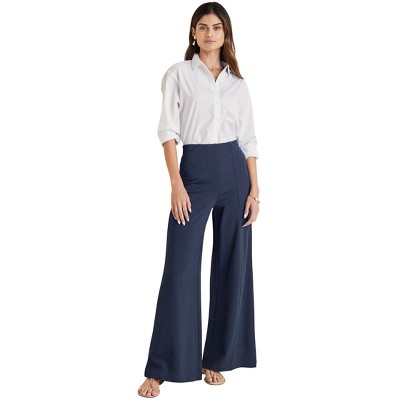 VENUS Womens Smoothing Ponte Wide-Leg Pants