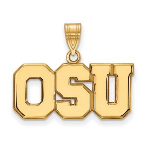 Black Bow Jewelry 10k Yellow Gold Ohio State Buckeyes NCAA Large Pendant - 1 of 3