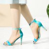 Perphy Women's Ankle Strap Tie Dye Stiletto Heels Sandals - 2 of 4