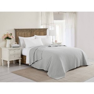 The Farmhouse by Rachel Ashwell Twin/Twin XL Cotton Waffle Blanket Gray - 1 of 4