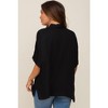 PinkBlush Black Button Up Dolman Short Sleeve Maternity Top - 3 of 4