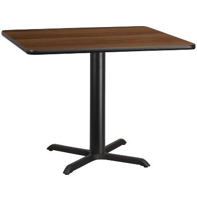 Emma and Oliver 42" Square Laminate Table Top with 33"x33" Table Height Base