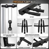 Power Cage, Squat Rack with LAT Pulldown - 1600LBS Multi-Functional Home Gym with Cable Pulley System Dip Bars Landmine Attachment - 4 of 4