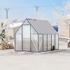 Aluminum-Framed Greenhouse, Heavy Duty Polycarbonate Greenhouse with Quick Setup Structure and Roof Vent, Enhanced Aluminum GreenhouseKit for Outdoor - 3 of 4