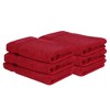 Better Trends 100% Cotton Hand Towel, Pack of 6 (16x26 Inches) Quicker to Dry, Lighter Weight, Super Soft and Absorbent, Red - 2 of 4