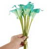 Unique Bargains Household Room Ornament Elegant Wedding Calla Lily Artificial Flowers Bouquet 10 Pcs - 2 of 4