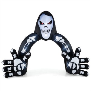 NAYSAYE Inflatable Holiday Decoration Grim Reaper Archway for Halloween Yard Display, White and Black, 122.4"*62.4"*104.4" - 1 of 4