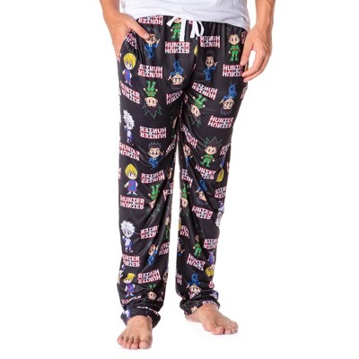 Seven Times Six Hunter X Hunter Men's Gon Killua Kurapika Leorio Lounge Pajama Pants Black