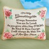 Collections Etc To My Granddaughter Rope Style Trim Tapestry Accent Pillow White - 2 of 2