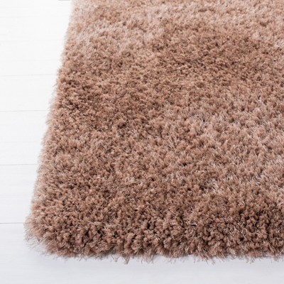 Ivory Round Handmade Tufted Shag Wool Rug, 6' Diameter