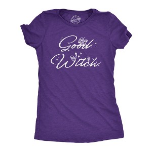 Womens Funny T Shirts Good Witch Sarcastic Halloween Graphic Novelty Tee For Ladies - Crazy Dog Women's T Shirt - 1 of 4