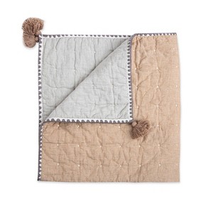Crane Baby Quilted Baby Reversible Blanket - Ezra Copper - 1 of 4